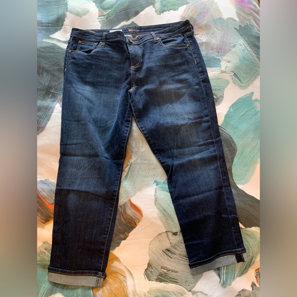 COPY - KUT - style Catherine Slim Boyfriend. Size 16. Dark rinse